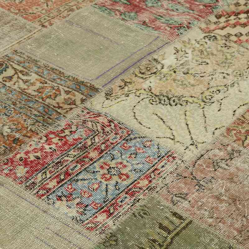 Patchwork Hand-Knotted Turkish Rug - 8' 2" x 11' 6" (98" x 138") - K0064644