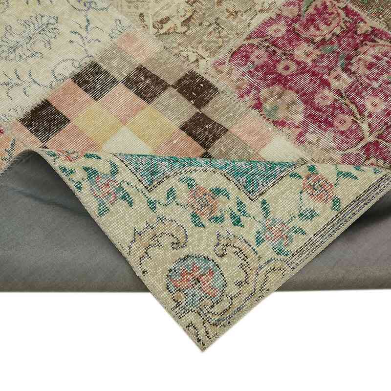 Patchwork Hand-Knotted Turkish Rug - 8' 2" x 11' 6" (98" x 138") - K0064647
