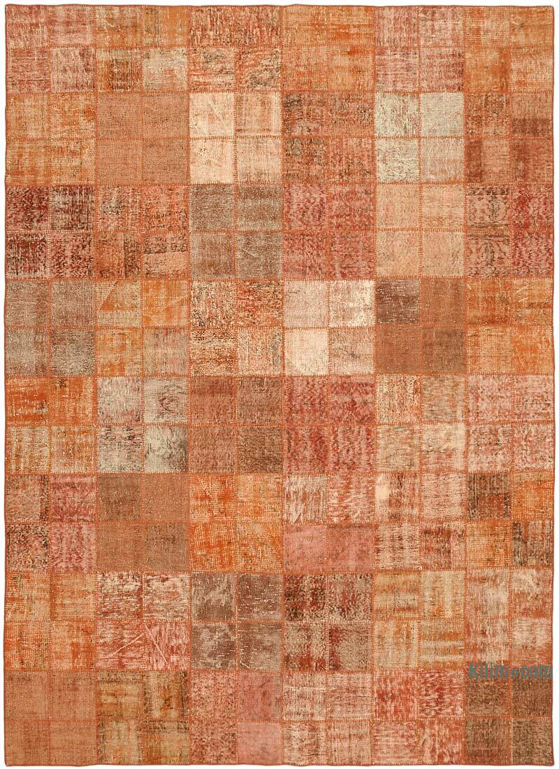 Patchwork Hand-Knotted Turkish Rug - 8' 4" x 11' 3" (100" x 135") - K0064649