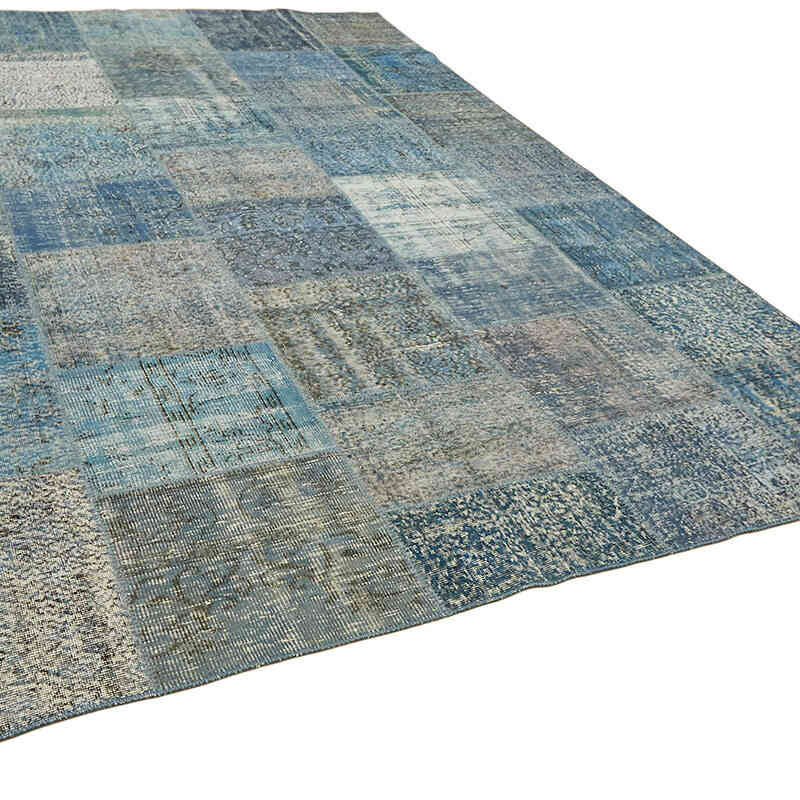 Patchwork Hand-Knotted Turkish Rug - 8' 2" x 11' 6" (98" x 138") - K0064650