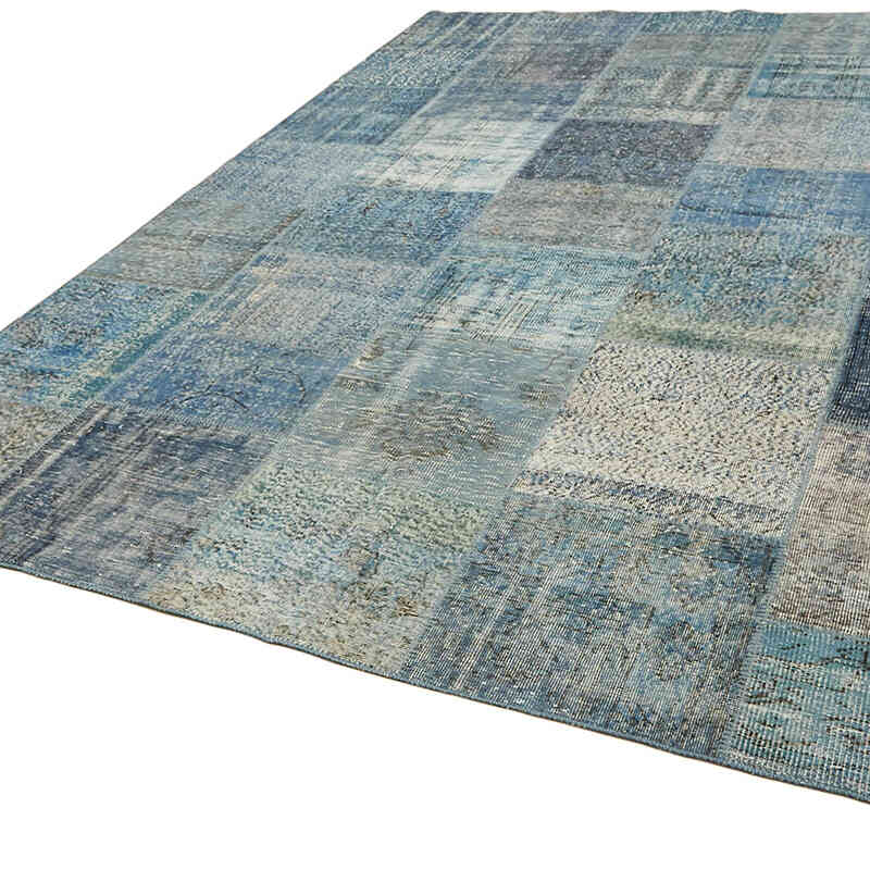 Patchwork Hand-Knotted Turkish Rug - 8' 2" x 11' 6" (98" x 138") - K0064650