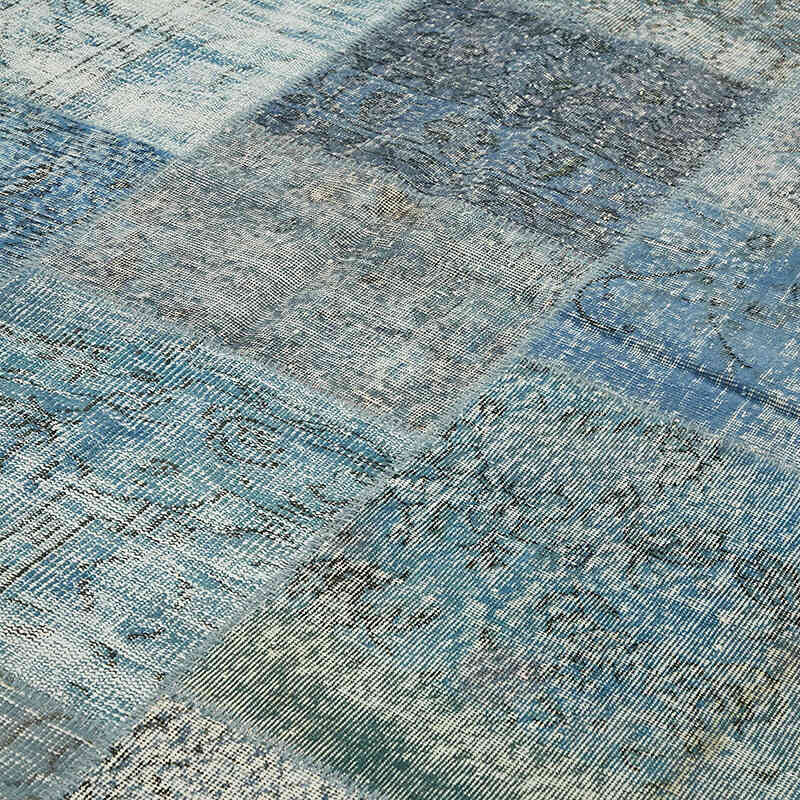 Patchwork Hand-Knotted Turkish Rug - 8' 2" x 11' 6" (98" x 138") - K0064650