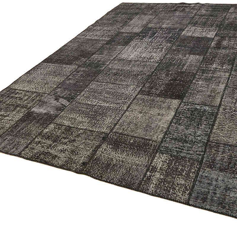 Patchwork Hand-Knotted Turkish Rug - 8' 2" x 11' 6" (98" x 138") - K0064653
