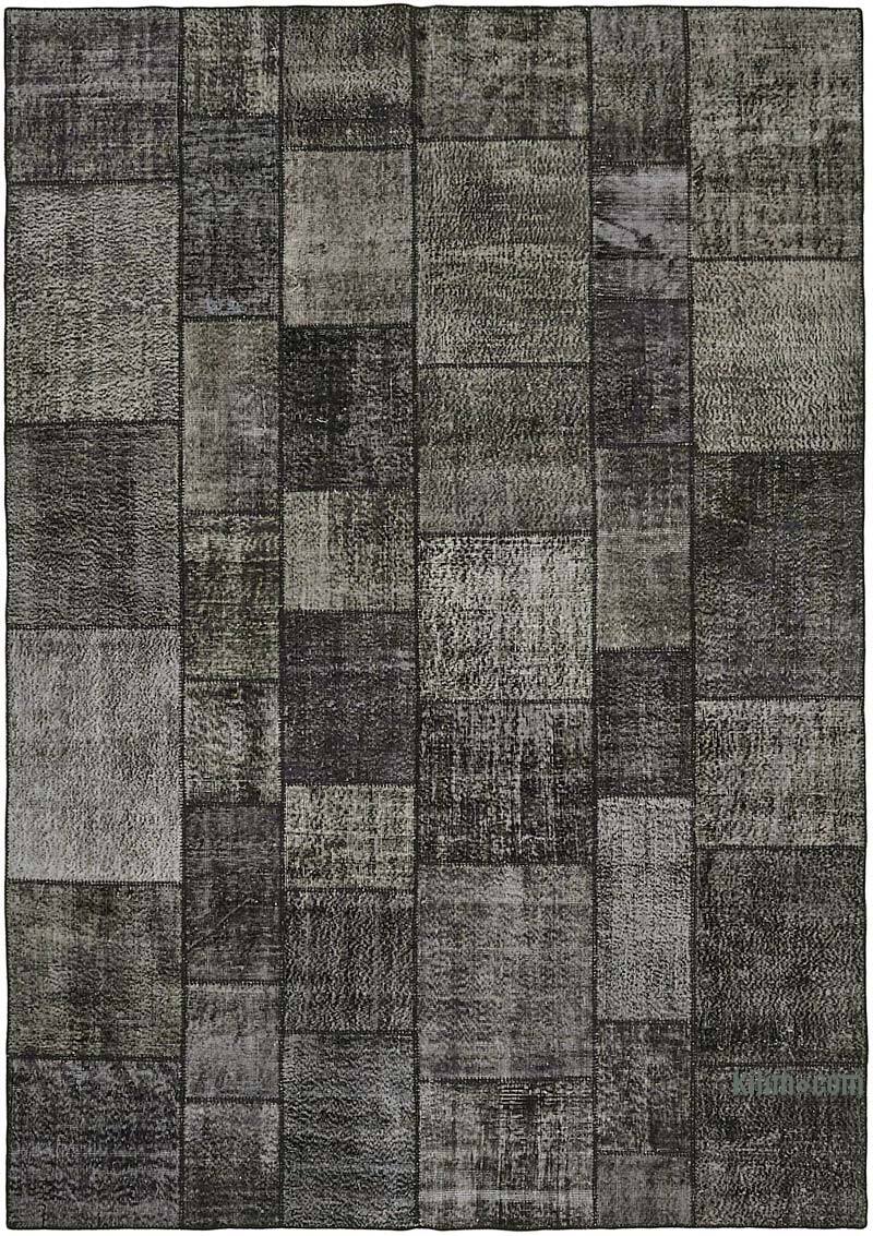 Patchwork Hand-Knotted Turkish Rug - 8' 2" x 11' 6" (98" x 138") - K0064653