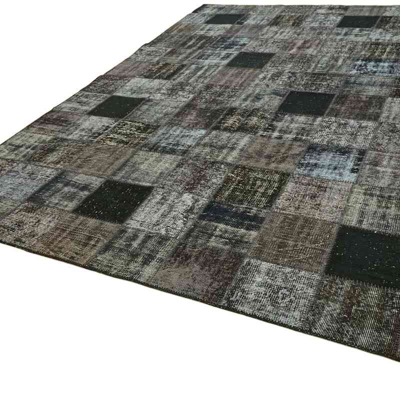 Patchwork Hand-Knotted Turkish Rug - 8' 5" x 11' 8" (101" x 140") - K0064656