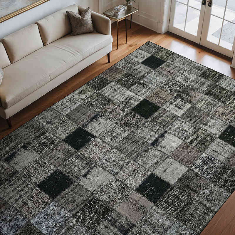 Patchwork El Dokuma Halı - 258 cm x 355 cm - K0064661