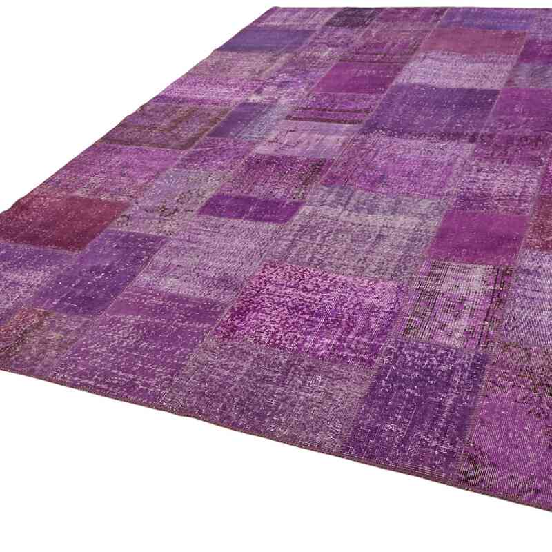 Patchwork Hand-Knotted Turkish Rug - 8' 2" x 11' 6" (98" x 138") - K0064665