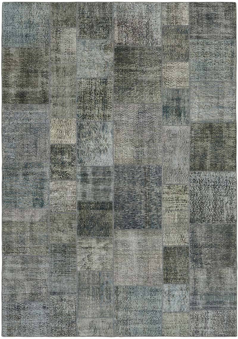 Patchwork Hand-Knotted Turkish Rug - 8' 3" x 11' 6" (99" x 138") - K0064668