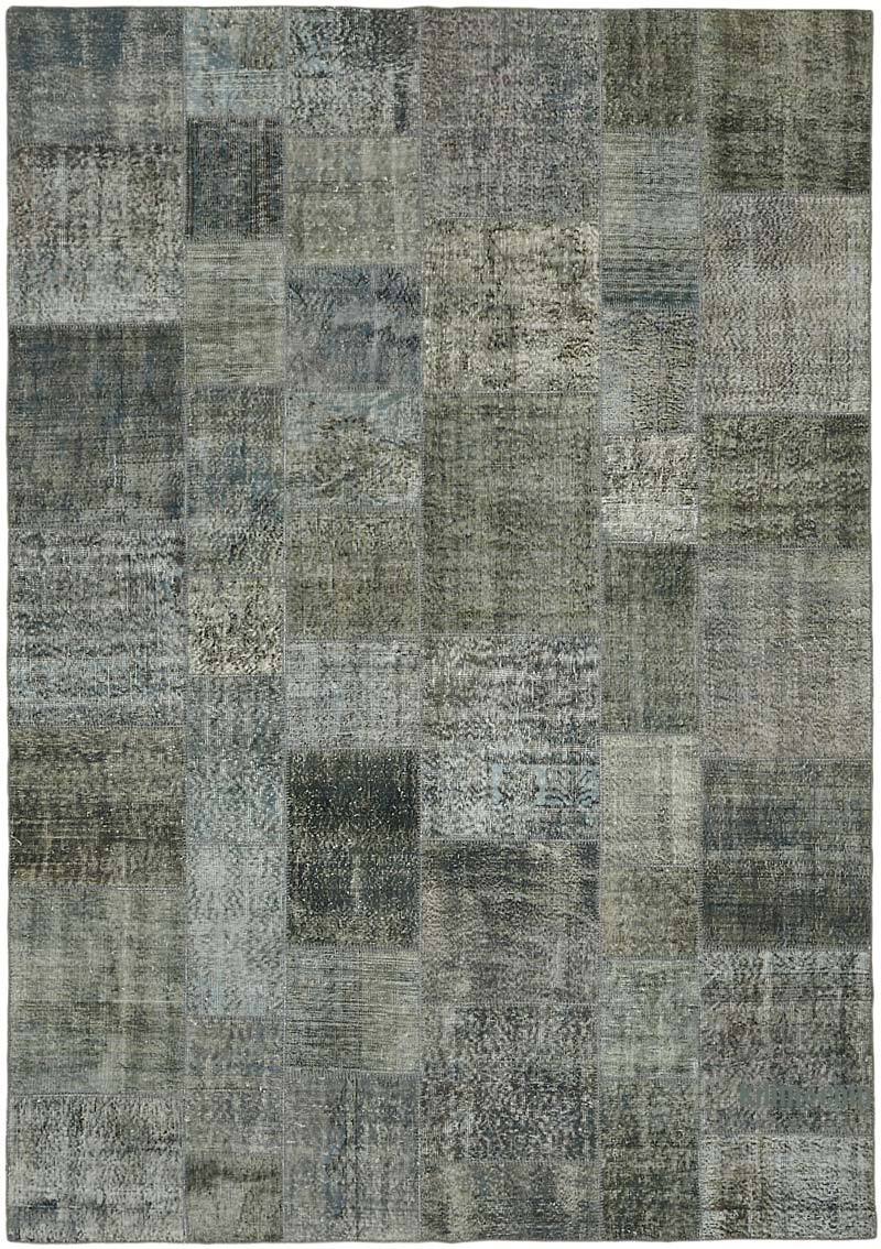 Patchwork Hand-Knotted Turkish Rug - 8' 3" x 11' 6" (99" x 138") - K0064669