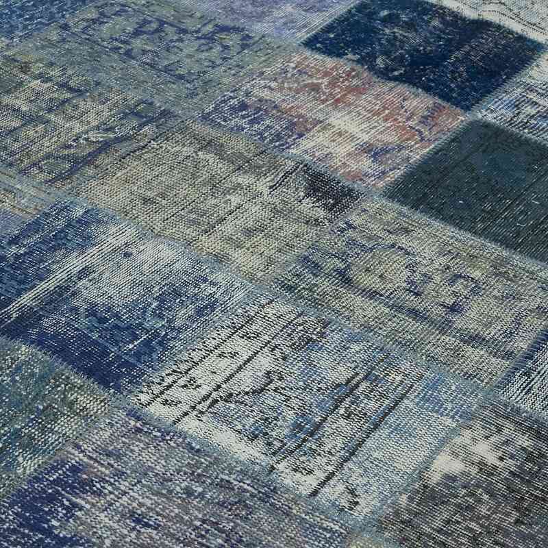 Patchwork Hand-Knotted Turkish Rug - 8' 2" x 11' 2" (98" x 134") - K0064674