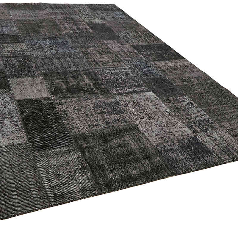 Patchwork Hand-Knotted Turkish Rug - 8' 2" x 11' 6" (98" x 138") - K0064680