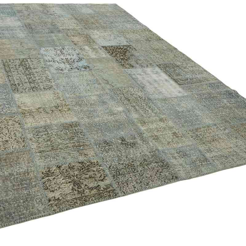 Patchwork Hand-Knotted Turkish Rug - 8' 4" x 11' 6" (100" x 138") - K0064682