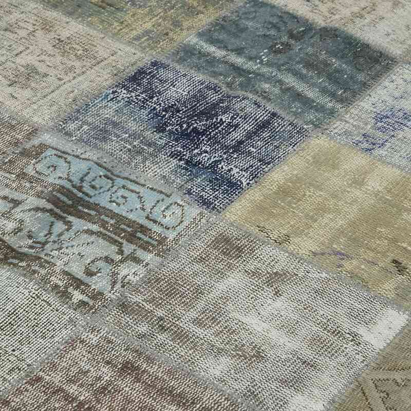 Patchwork Hand-Knotted Turkish Rug - 8' 2" x 11' 2" (98" x 134") - K0064690
