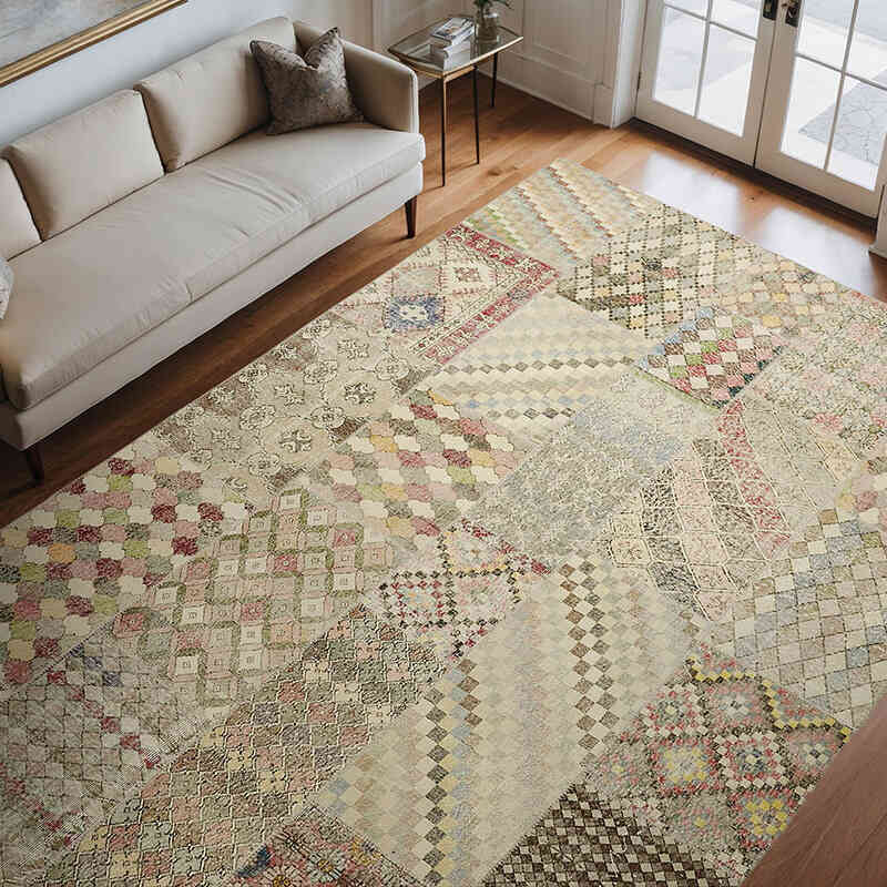 Patchwork El Dokuma Halı - 250 cm x 350 cm - K0064691