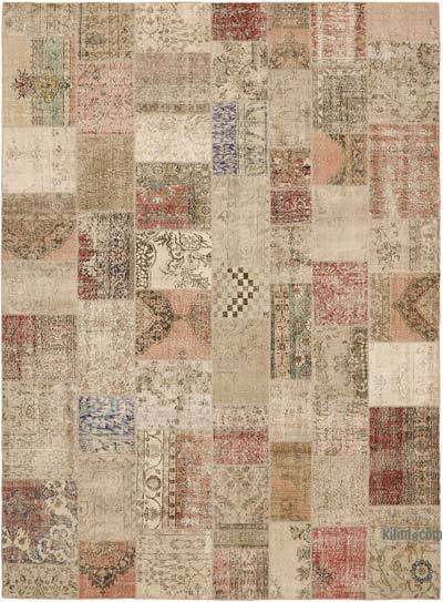 Patchwork Hand-Knotted Turkish Rug - 9' 10" x 13' 1" (118" x 157")
