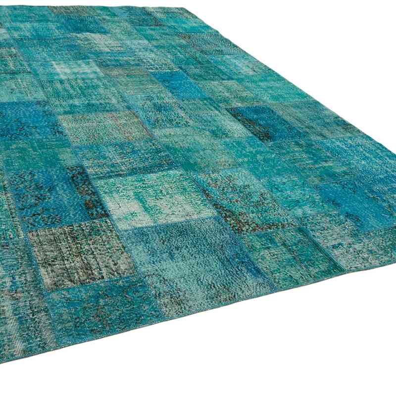 Patchwork Hand-Knotted Turkish Rug - 9' 10" x 13' 2" (118" x 158") - K0064718