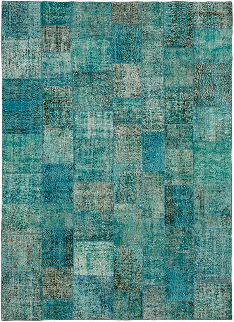 Patchwork Hand-Knotted Turkish Rug - 9' 10" x 13' 2" (118" x 158") - K0064718