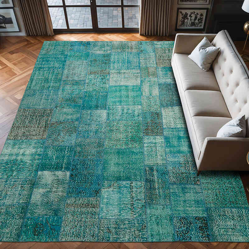 Patchwork El Dokuma Halı - 300 cm x 401 cm - K0064719