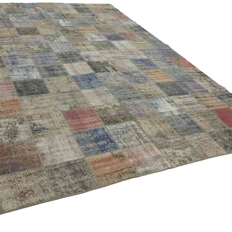 Patchwork Hand-Knotted Turkish Rug - 9' 9" x 13' 5" (117" x 161") - K0064727