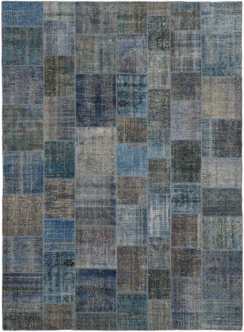 Patchwork Hand-Knotted Turkish Rug - 9' 10" x 13' 1" (118" x 157") - K0064731