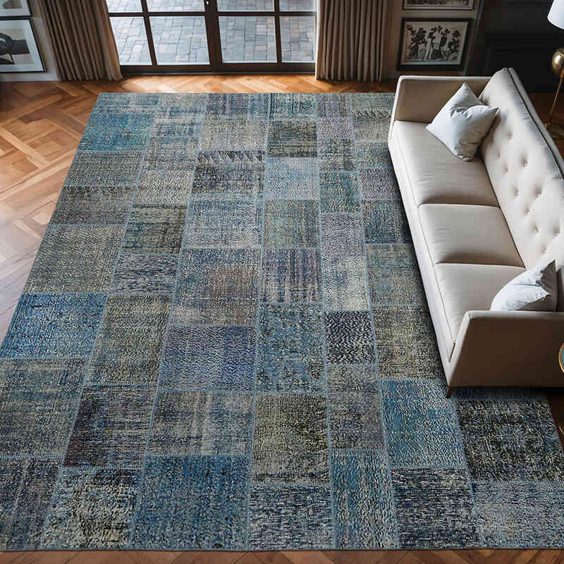 Patchwork El Dokuma Halı - 300 cm x 400 cm - K0064732