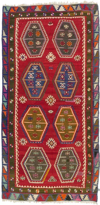 Vintage Sarkisla Kilim Rug - 5'  x 10' 2" (60" x 122")