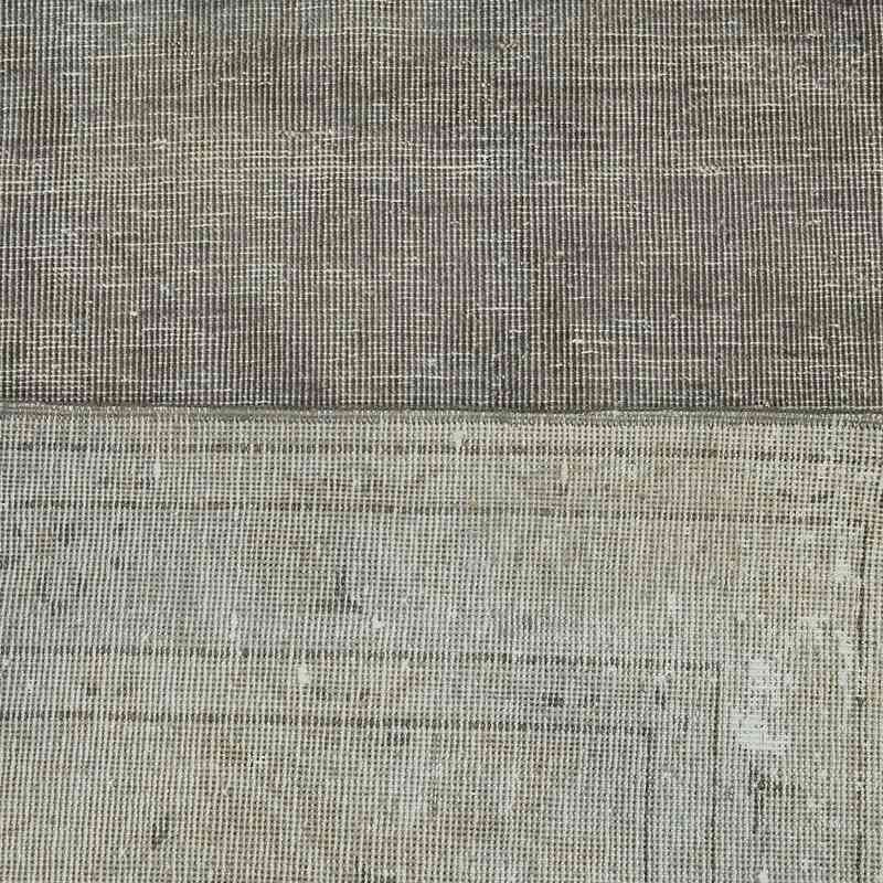 Grey Over-dyed Vintage Hand-Knotted Oriental Rug - 9' 4" x 13' 9" (112" x 165") - K0064783
