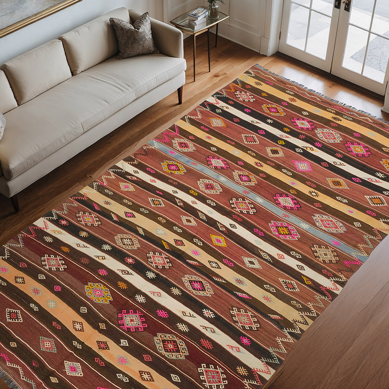 Alfombra Vintage Anatolian Kilim - 200 cm x 330 cm - K0064804