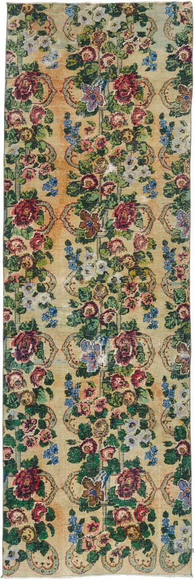 Alfombra Turca Vintage De Pasillo - 111 cm x 336 cm