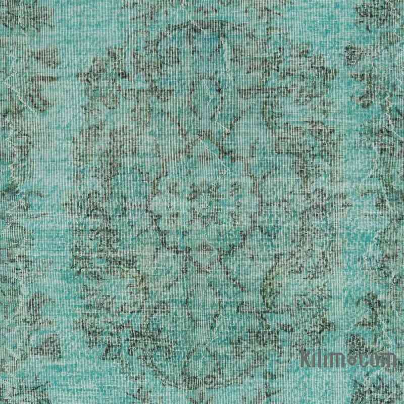 Over-dyed Vintage Hand-Knotted Turkish Rug - 7' 3" x 9' 7" (87" x 115") - K0064816