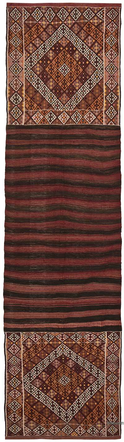 Vintage Bayburt Kilim Rug - 2' 11" x 10' 4" (35" x 124")