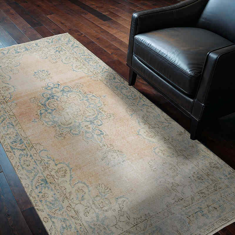 Vintage Turkish Hand-Knotted Rug - 3' 9" x 6' 11" (45" x 83") - K0065078