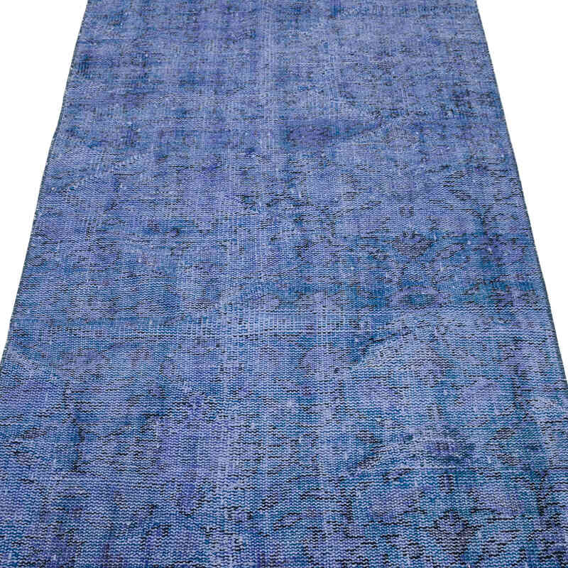 Over-dyed Vintage Hand-Knotted Turkish Runner - 3' 1" x 8' 4" (37" x 100") - K0065082