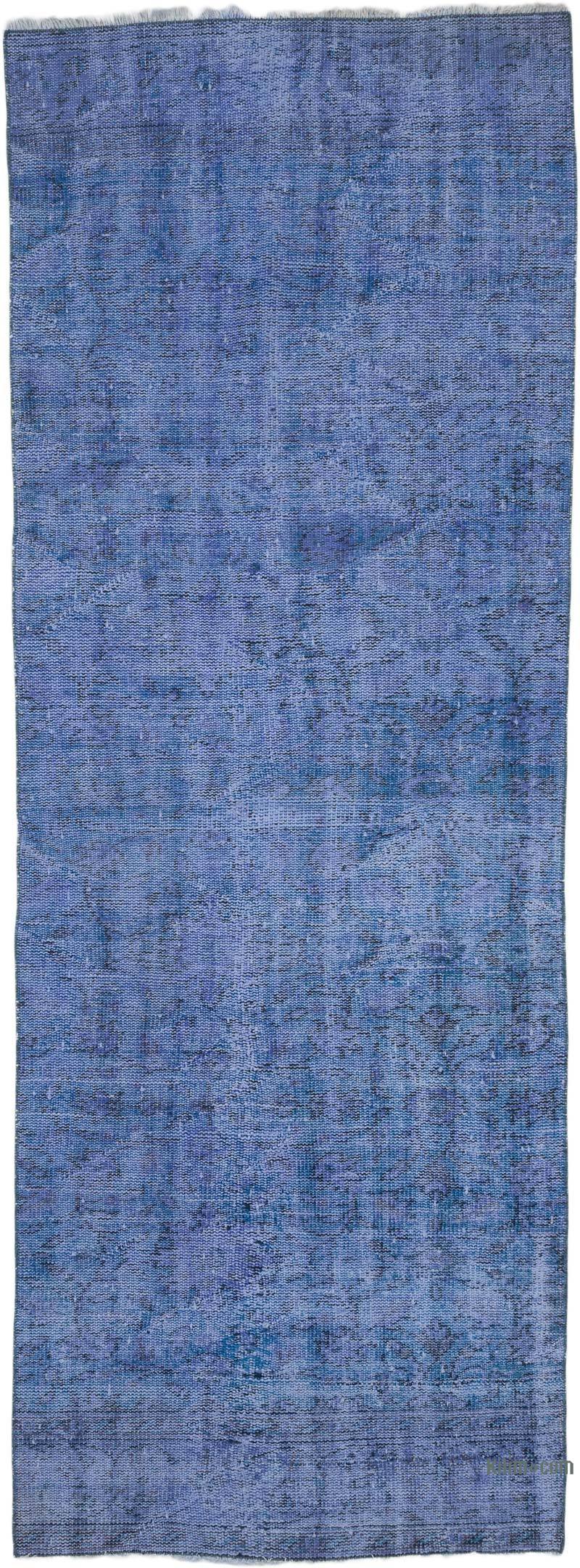 Over-dyed Vintage Hand-Knotted Turkish Runner - 3' 1" x 8' 4" (37" x 100") - K0065082