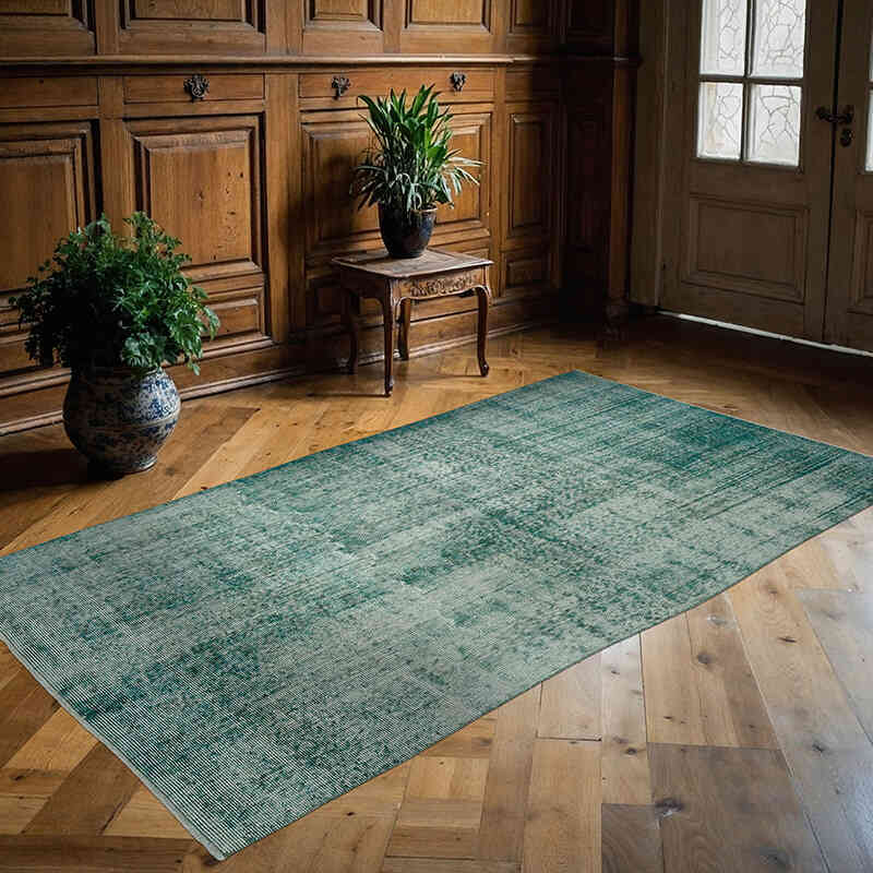 Alfombra Turca Vintage Sobre-teñida - 127 cm x 227 cm - K0065093