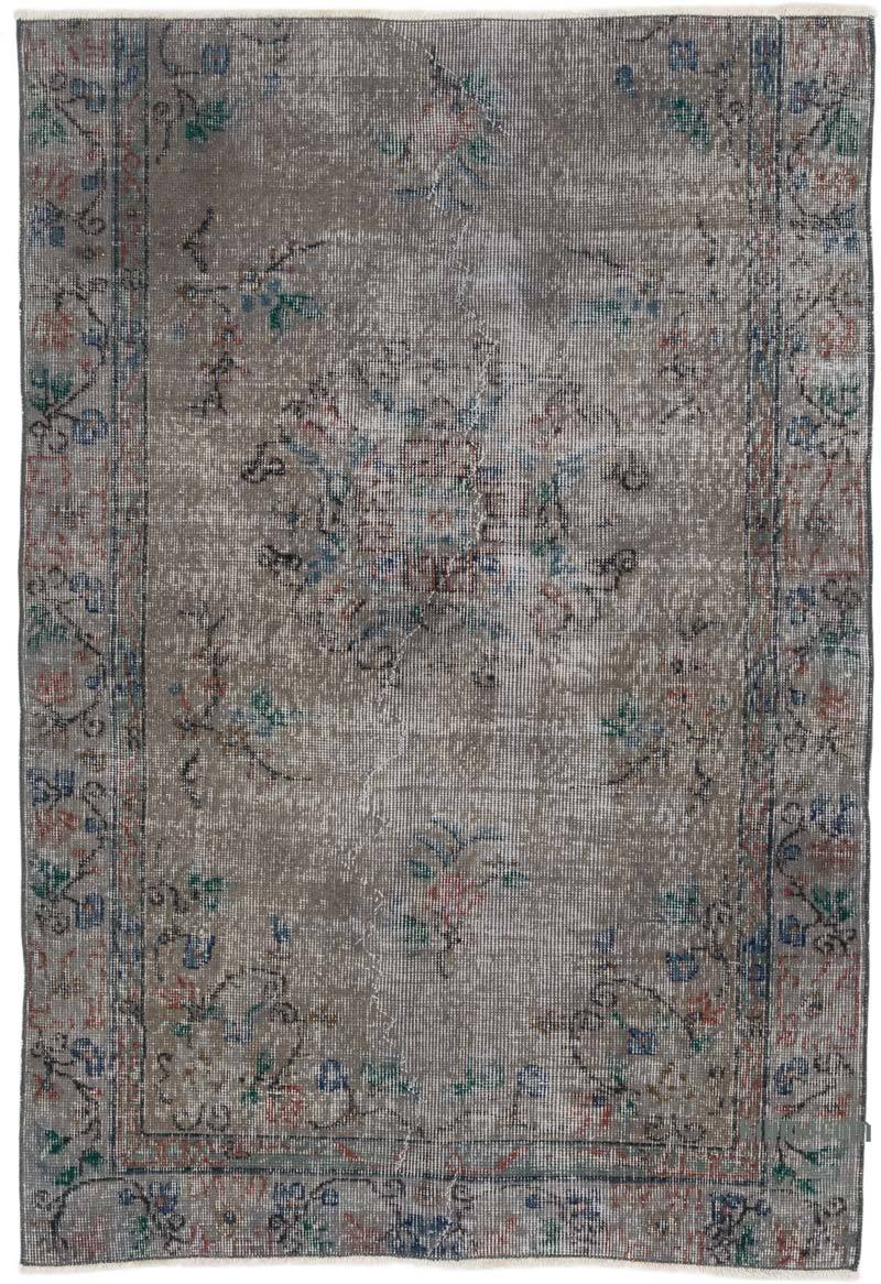 Over-dyed Vintage Hand-Knotted Turkish Rug - 3' 7" x 5' 4" (43" x 64") - K0065095