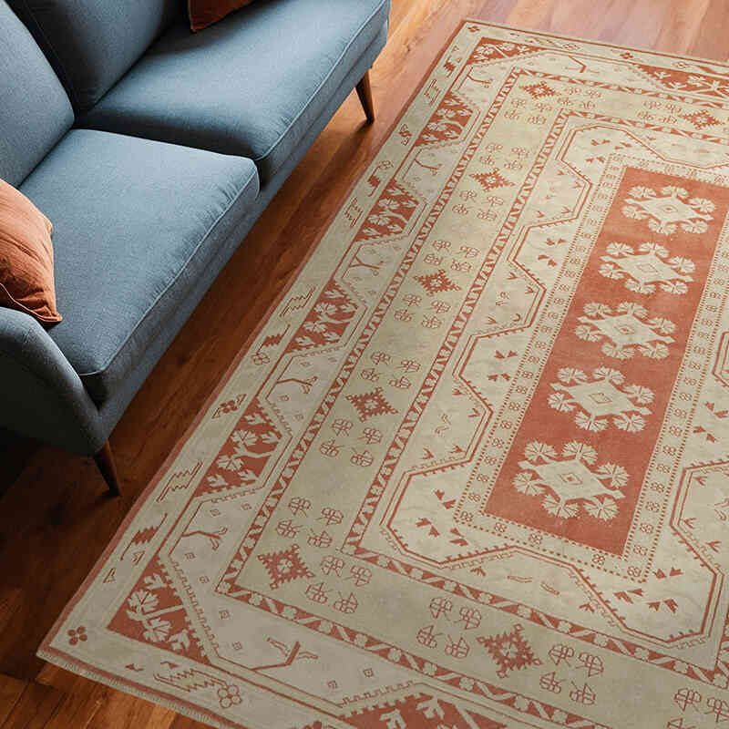 Vintage Turkish Hand-Knotted Rug - 6' 11" x 8' 10" (83" x 106") - K0065102