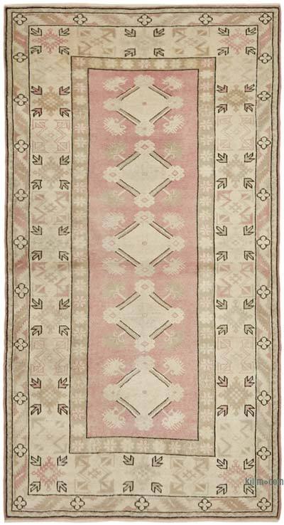 Vintage Turkish Hand-Knotted Rug - 3' 11" x 7' 1" (47" x 85")