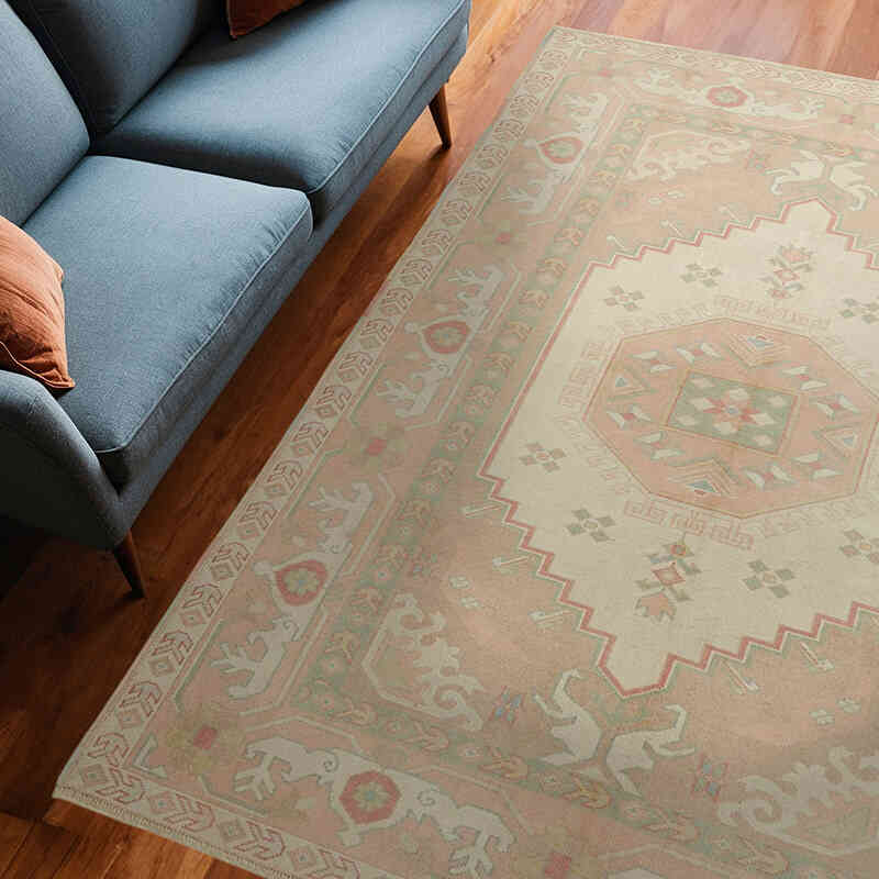 Alfombra Vintage Turca Anudada a Mano - 184 cm x 247 cm - K0065118