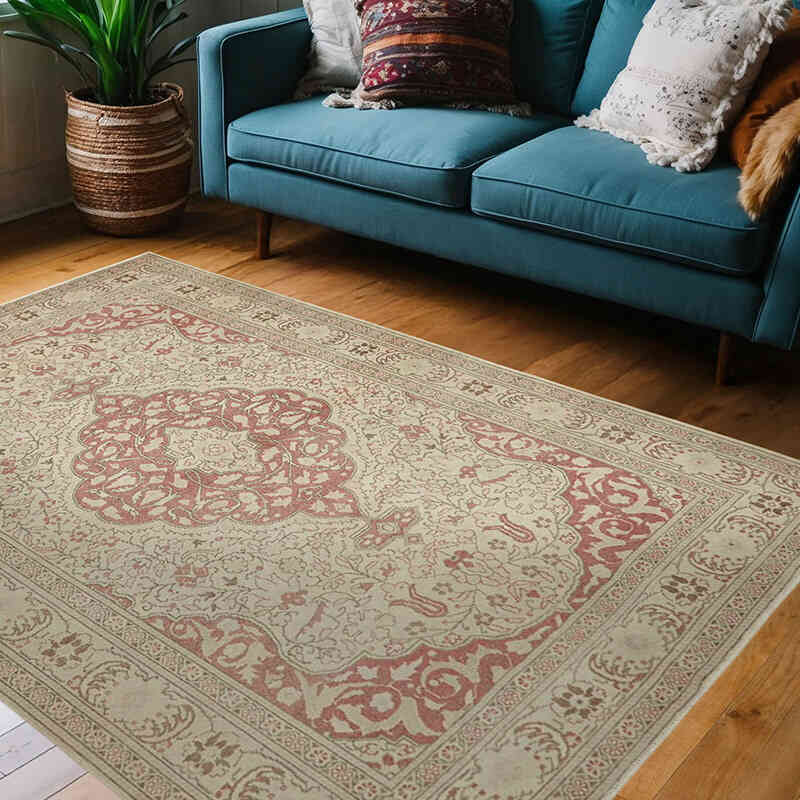 Vintage Turkish Hand-Knotted Rug - 5'  x 7' 3" (60" x 87") - K0065127