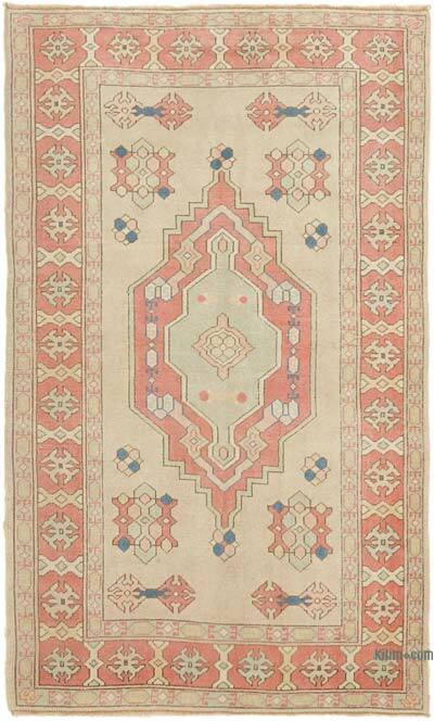 Vintage Turkish Hand-Knotted Rug - 4' 7" x 7' 5" (55" x 89")