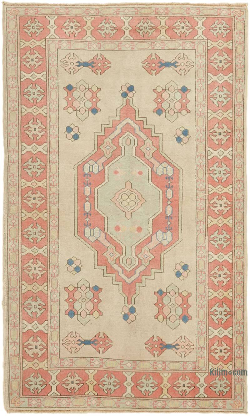 Alfombra Vintage Turca Anudada a Mano - 139 cm x 226 cm - K0065129