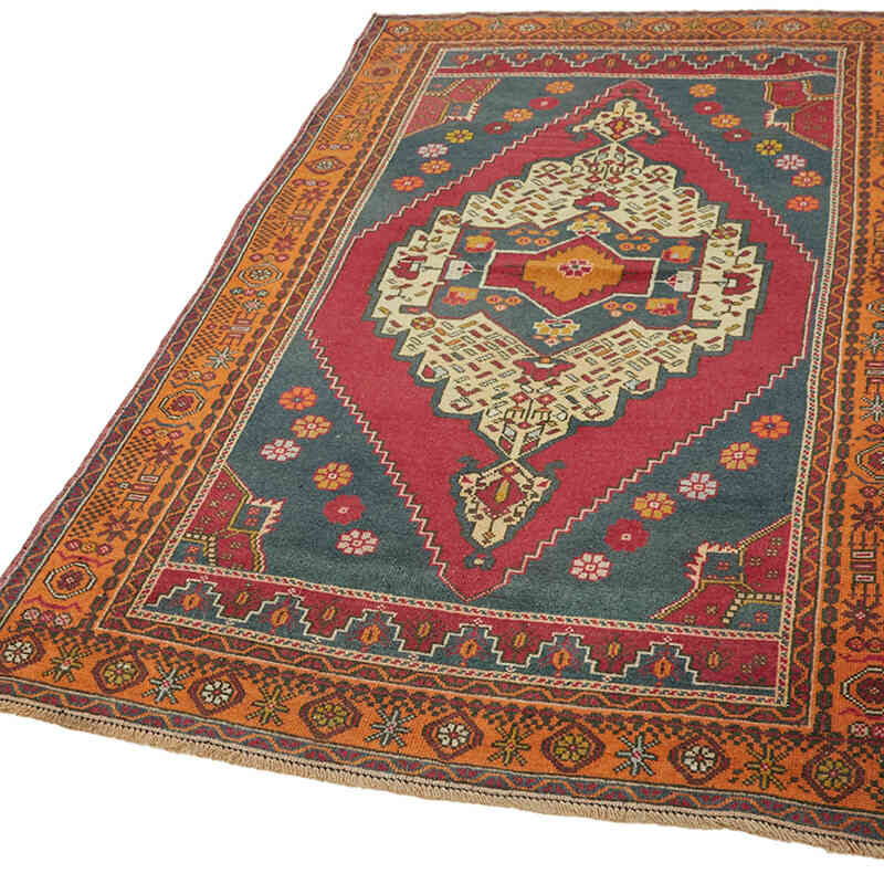 El Dokuma Vintage Halı - 131 cm x 222 cm - K0065145