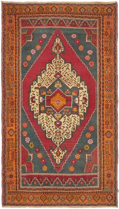 Vintage Turkish Hand-Knotted Rug - 4' 4" x 7' 3" (52" x 87")