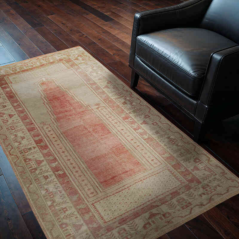 Vintage Turkish Hand-Knotted Rug - 4' 2" x 6' 3" (50" x 75") - K0065147