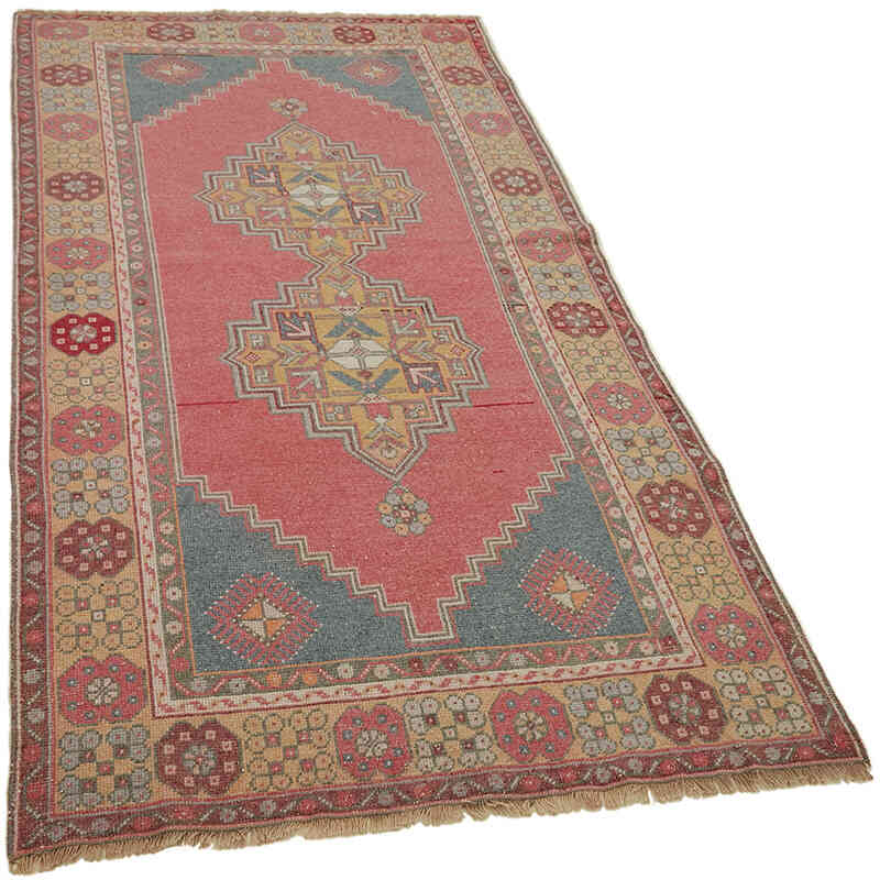 Vintage Turkish Hand-Knotted Rug - 3' 9" x 7' 2" (45" x 86") - K0065148