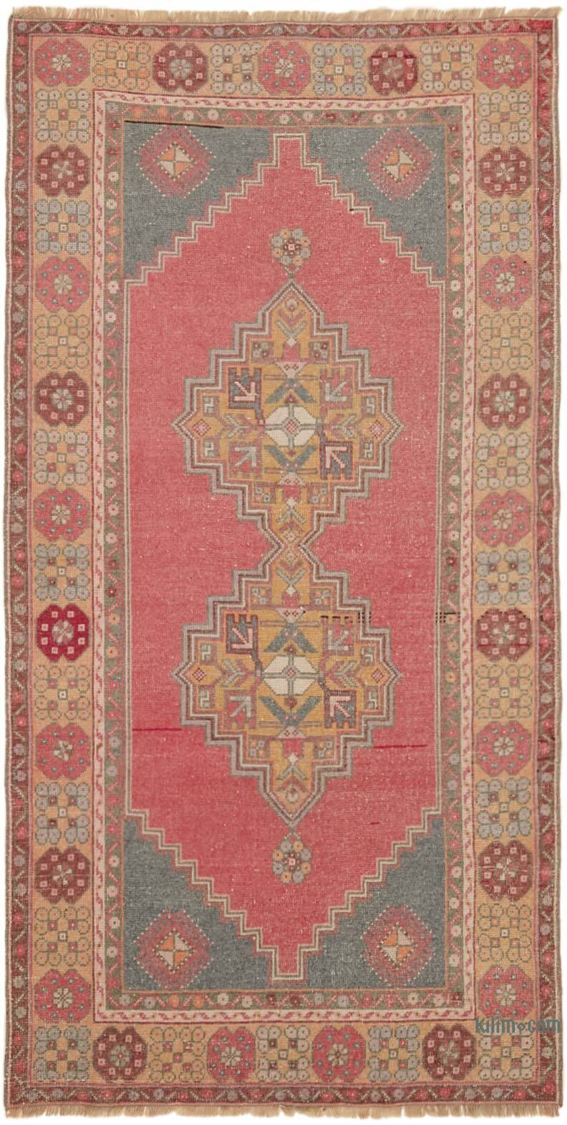 Vintage Turkish Hand-Knotted Rug - 3' 9" x 7' 2" (45" x 86") - K0065148