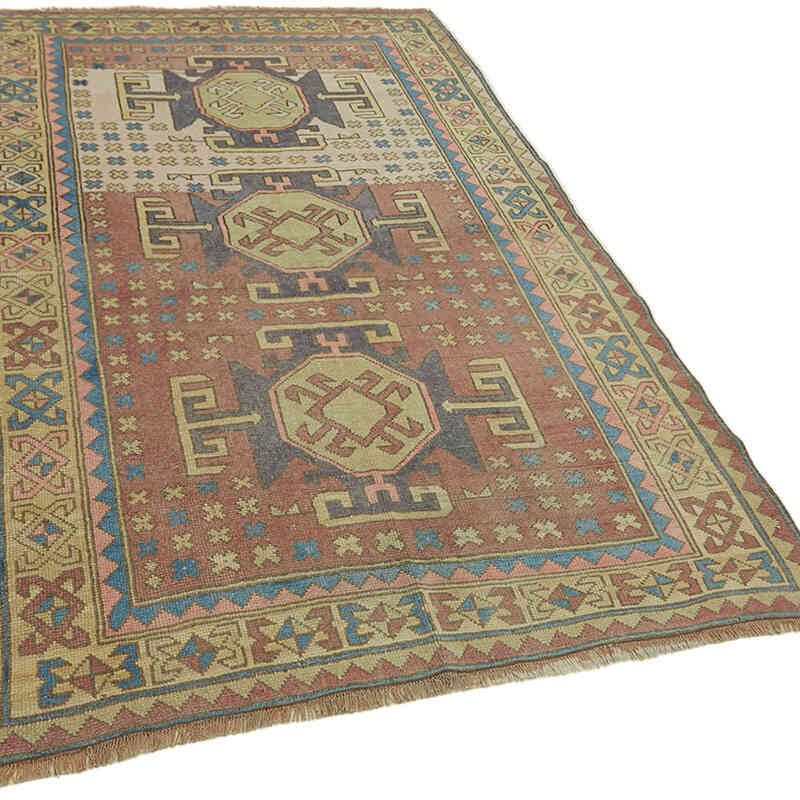 Vintage Turkish Hand-Knotted Rug - 4' 8" x 7' 3" (56" x 87") - K0065157