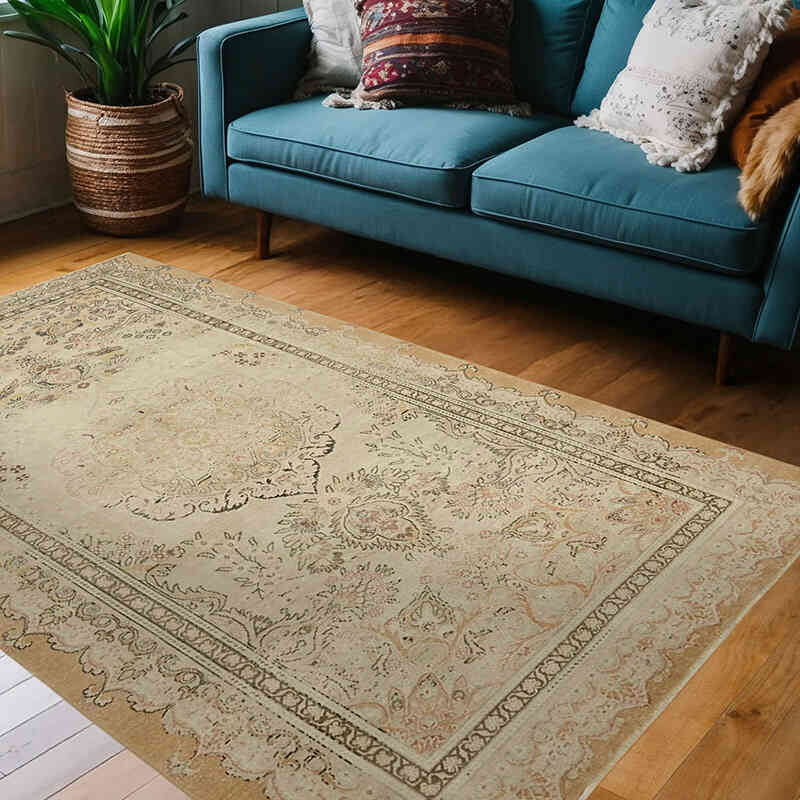 El Dokuma Vintage Halı - 137 cm x 208 cm - K0065159