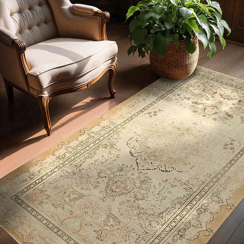 El Dokuma Vintage Halı - 137 cm x 208 cm - K0065159